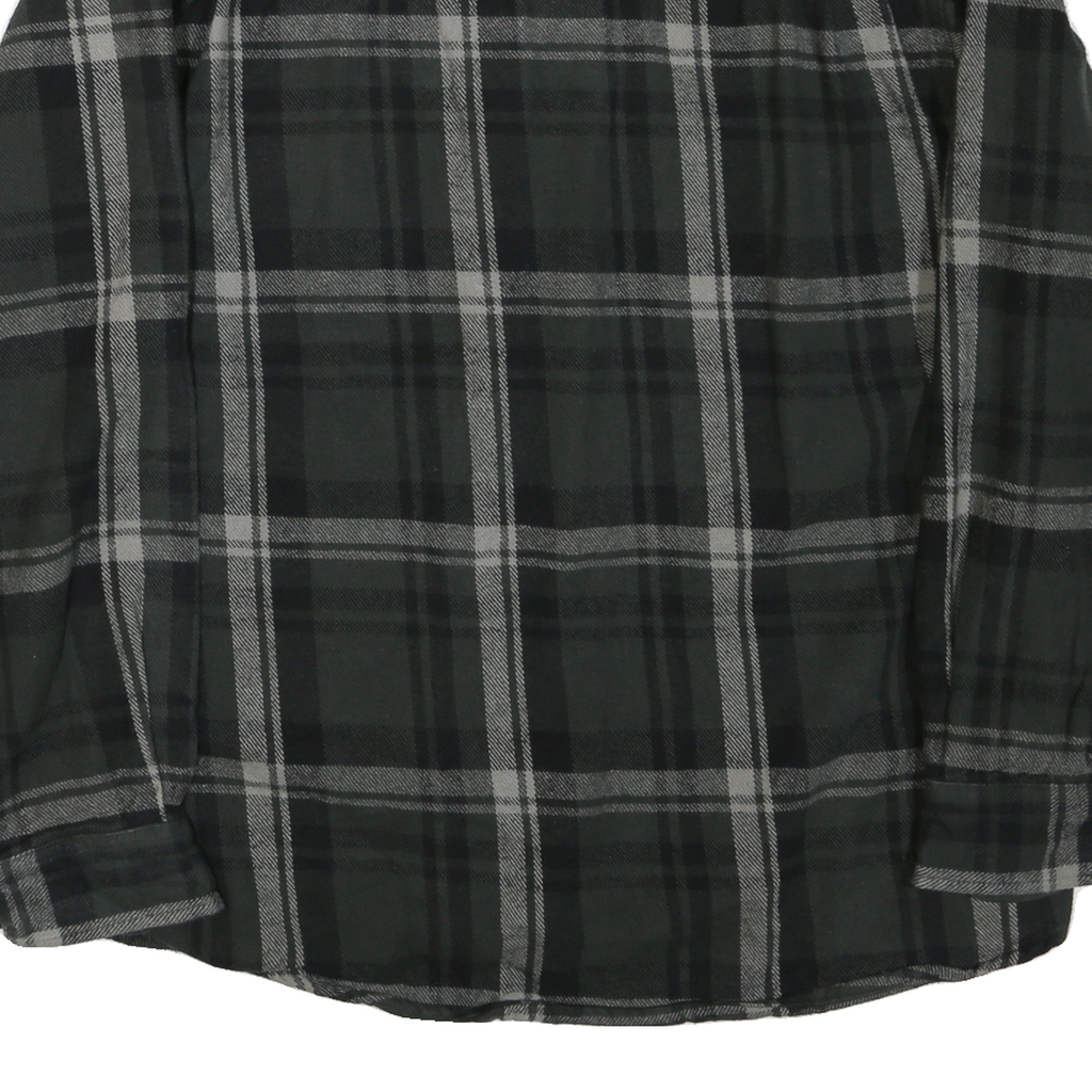 WOLVERINE Mens Black & Grey Shirt XL Cotton Blend Button-Down Plaid Casual