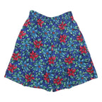 LIZ BAKER Womens Floral Print Casual Blue Red Cotton Blend Shorts M W27
