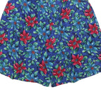 LIZ BAKER Womens Floral Print Casual Blue Red Cotton Blend Shorts M W27
