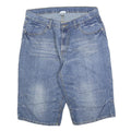 VAN VAAN Mens Denim Blue Cotton Blend Casual Shorts L W32 Relaxed Fit