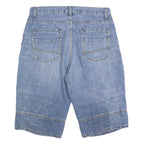VAN VAAN Mens Denim Blue Cotton Blend Casual Shorts L W32 Relaxed Fit