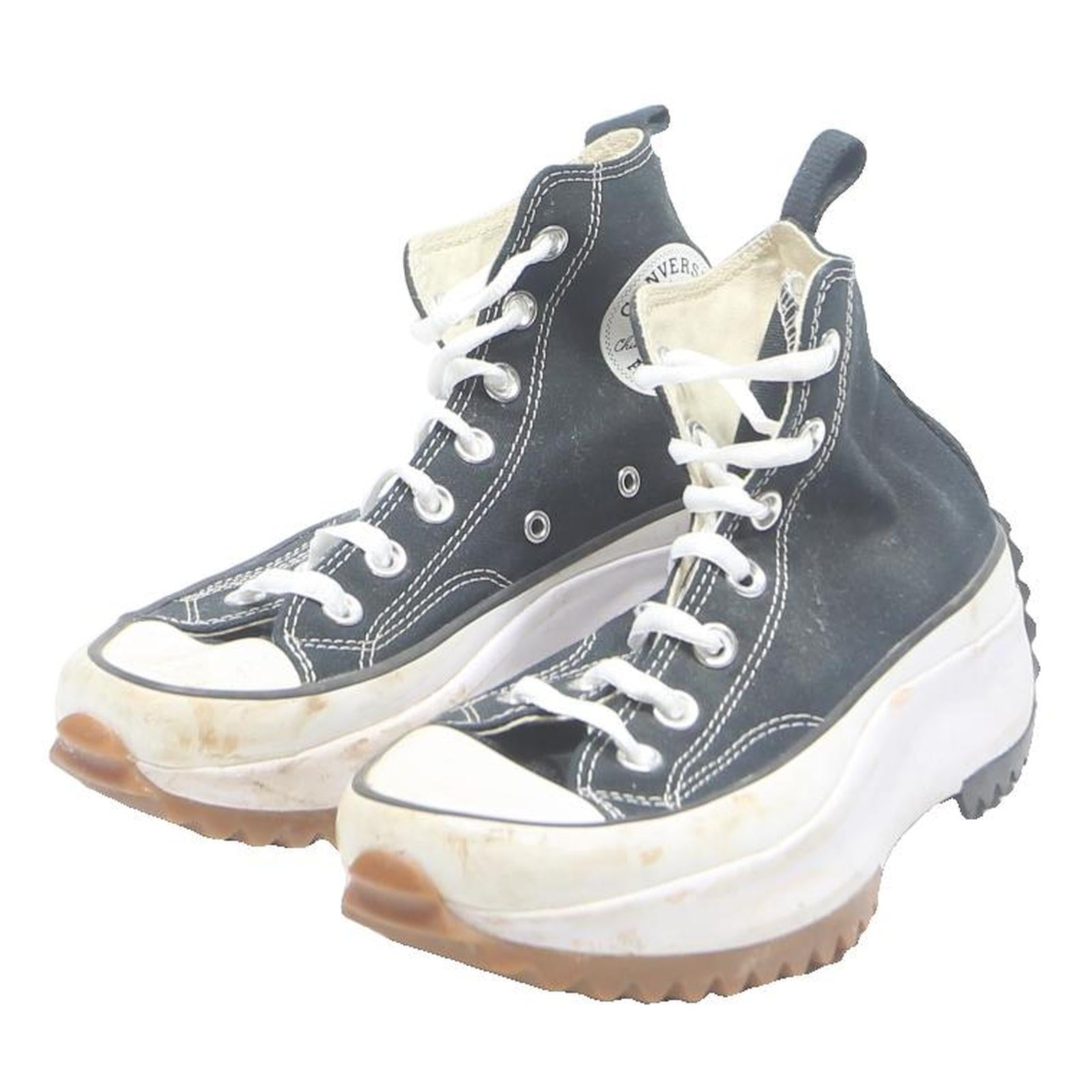 CONVERSE Run Star Hike Womens Black Canvas UK 5 High Top Trainers Chunky Sole