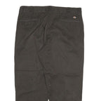 DICKIES Mens Cotton Blend Black Relaxed Straight Trousers W36 L27 Workwear Zip