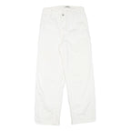 CARHARTT Womens White Relaxed Straight Cotton Blend Trousers W26 L26 Workwear