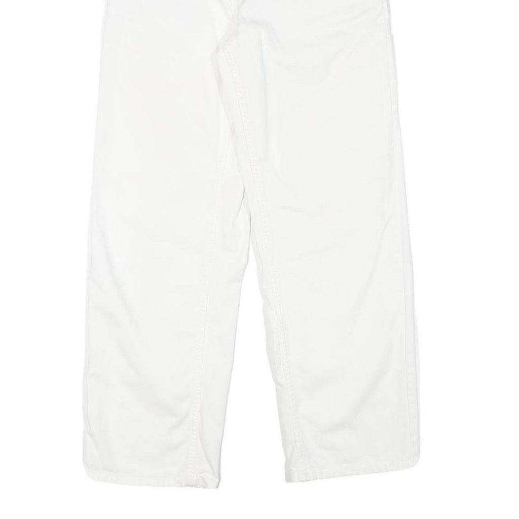 CARHARTT Womens White Relaxed Straight Cotton Blend Trousers W26 L26 Workwear