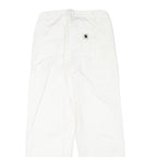 CARHARTT Womens White Relaxed Straight Cotton Blend Trousers W26 L26 Workwear