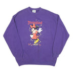 DISNEY Mens Purple Minnie Mouse Crew Neck L Sweatshirt Disneyland Magic