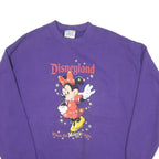DISNEY Mens Purple Minnie Mouse Crew Neck L Sweatshirt Disneyland Magic