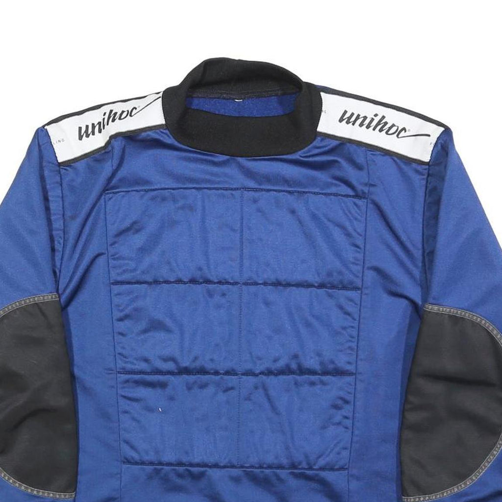 Mens Blue & Black Sweatshirt L UniHOC Logo Crew Neck Pullover Sports Workwear