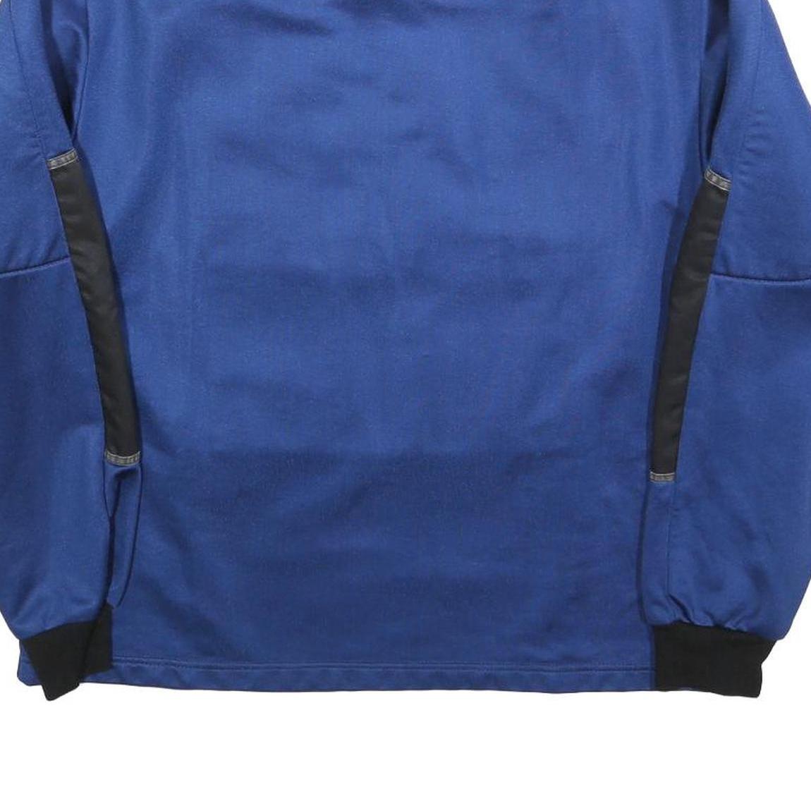 Mens Blue & Black Sweatshirt L UniHOC Logo Crew Neck Pullover Sports Workwear