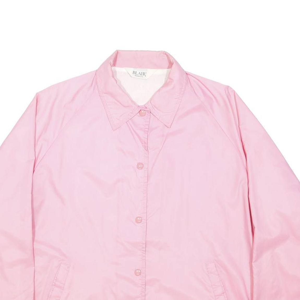 BLAIR Womens Pink Button Jacket XL Polyester Blend Plain Lightweight Casual