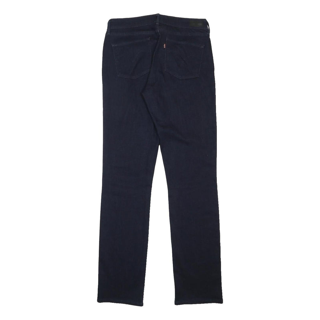 LEVI'S Demi Curve Womens Jeans Blue Regular Straight Denim Dark W30 L34 Zip