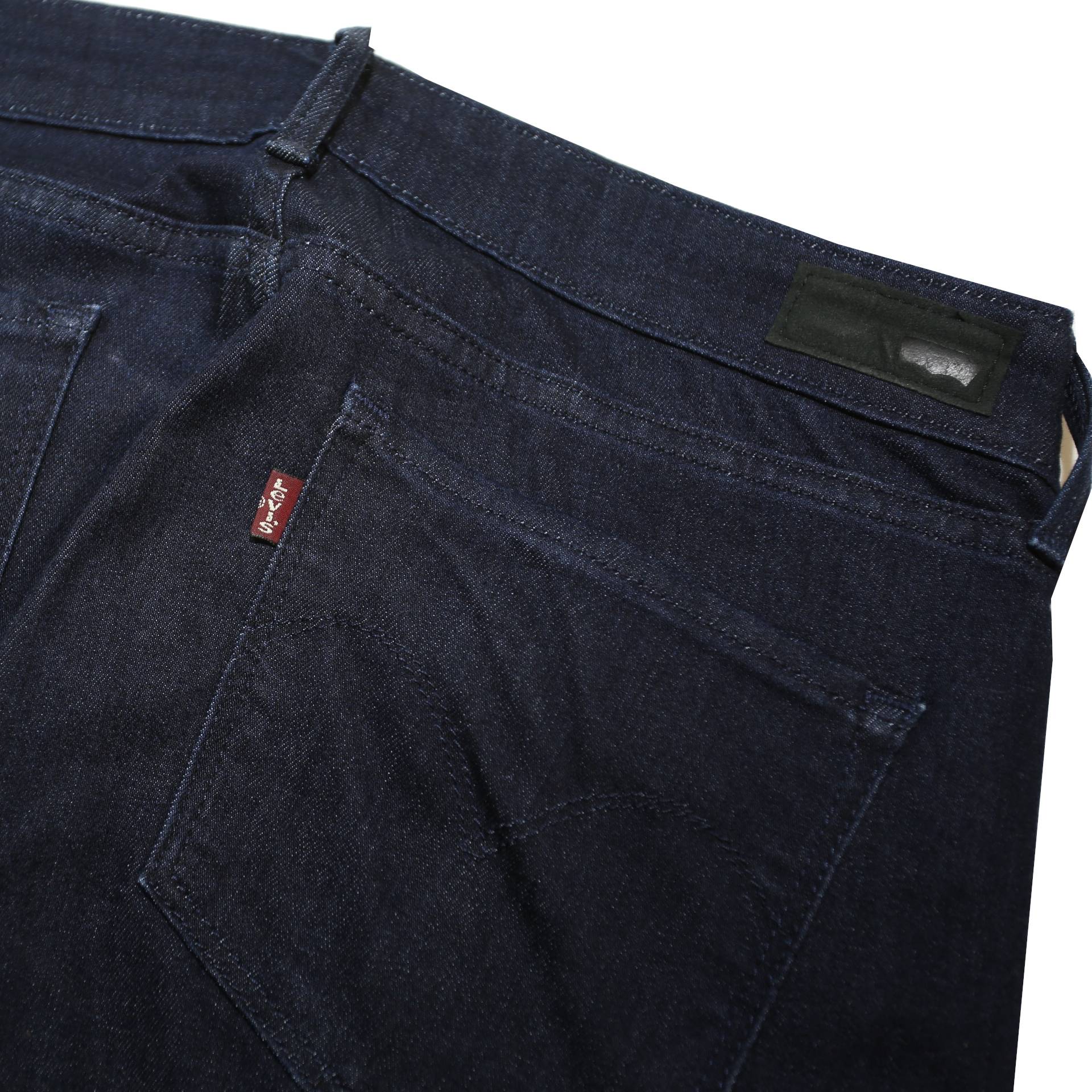 LEVI'S Demi Curve Womens Jeans Blue Regular Straight Denim Dark W30 L34 Zip
