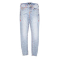 TRUE RELIGION Womens Slim Light Blue Denim Jeans W26 L27 Button Closure