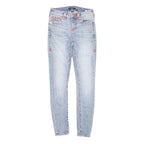 TRUE RELIGION Womens Slim Light Blue Denim Jeans W26 L27 Button Closure