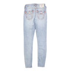 TRUE RELIGION Womens Slim Light Blue Denim Jeans W26 L27 Button Closure