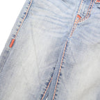 TRUE RELIGION Womens Slim Light Blue Denim Jeans W26 L27 Button Closure