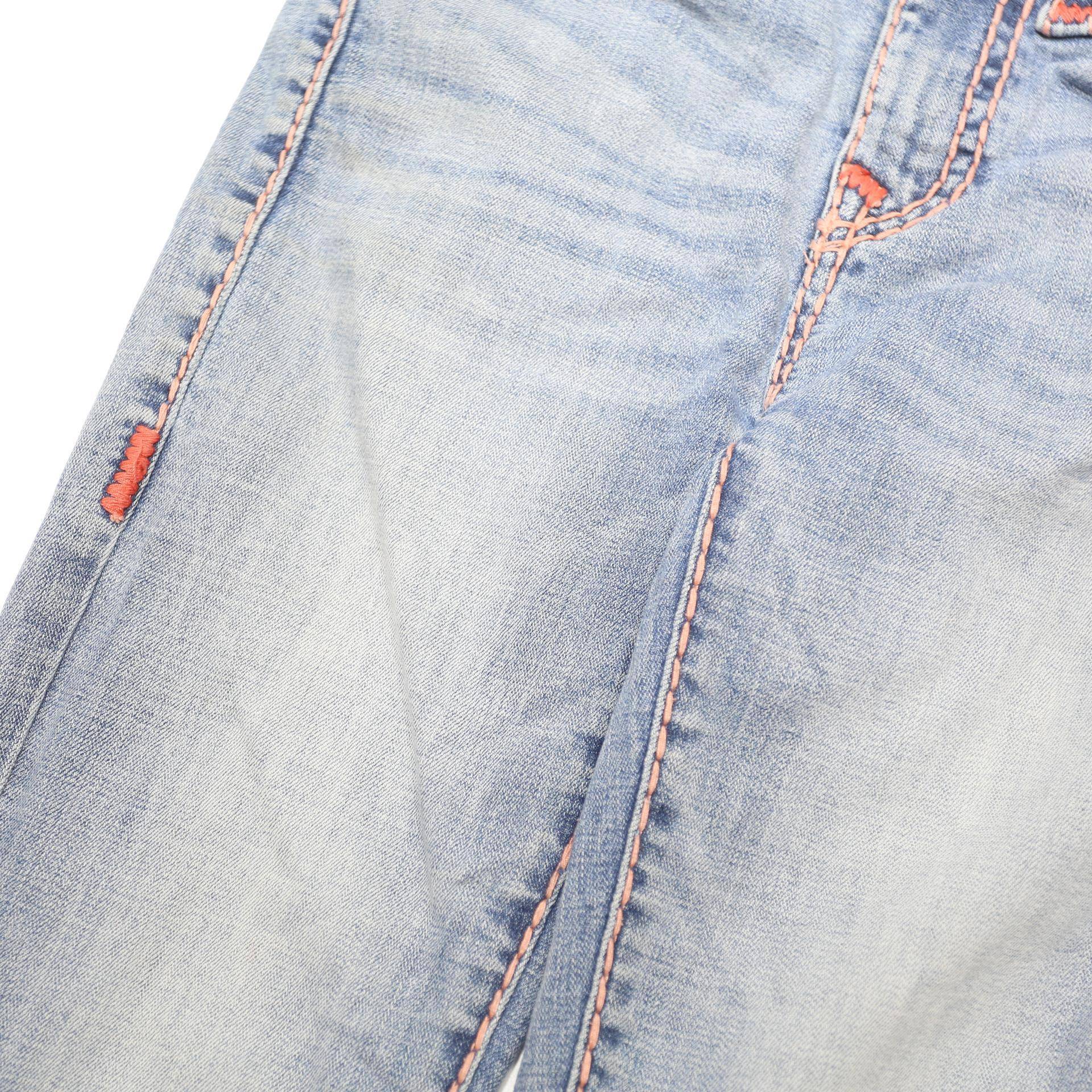 TRUE RELIGION Womens Slim Light Blue Denim Jeans W26 L27 Button Closure