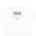 VANS Mens White Classic Graphic T-Shirt XL Short Sleeve Crew Neck Cotton Blend