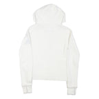 ADIDAS Womens White Full Zip Hoodie XS Cotton Blend Casual Zip Jacket