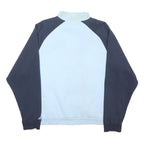 ADIDAS Womens Blue & Navy Track Jacket UK 14 Cotton Blend Zip Sportswear