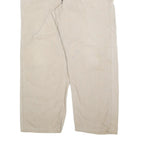 CARHARTT Mens Cotton Blend Relaxed Beige Workwear Trousers W36 L30 Utility