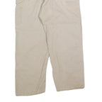 CARHARTT Mens Cotton Blend Relaxed Beige Workwear Trousers W36 L30 Utility