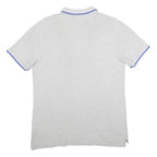 PUMA Mens Grey & Blue Short Sleeve Polo Shirt M Cotton Sports Casual