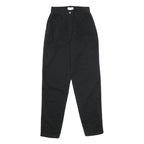 SPENGLER Womens Cotton Black Regular Fit Straight Leg Trousers W24 L32