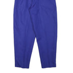 Womens Relaxed Fit Blue Polyester Blend Trousers W28 L25 Belted Zip Closure