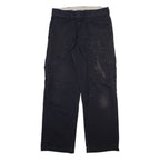 DICKIES Cargo Mens Trousers Black Relaxed Straight W32 L32