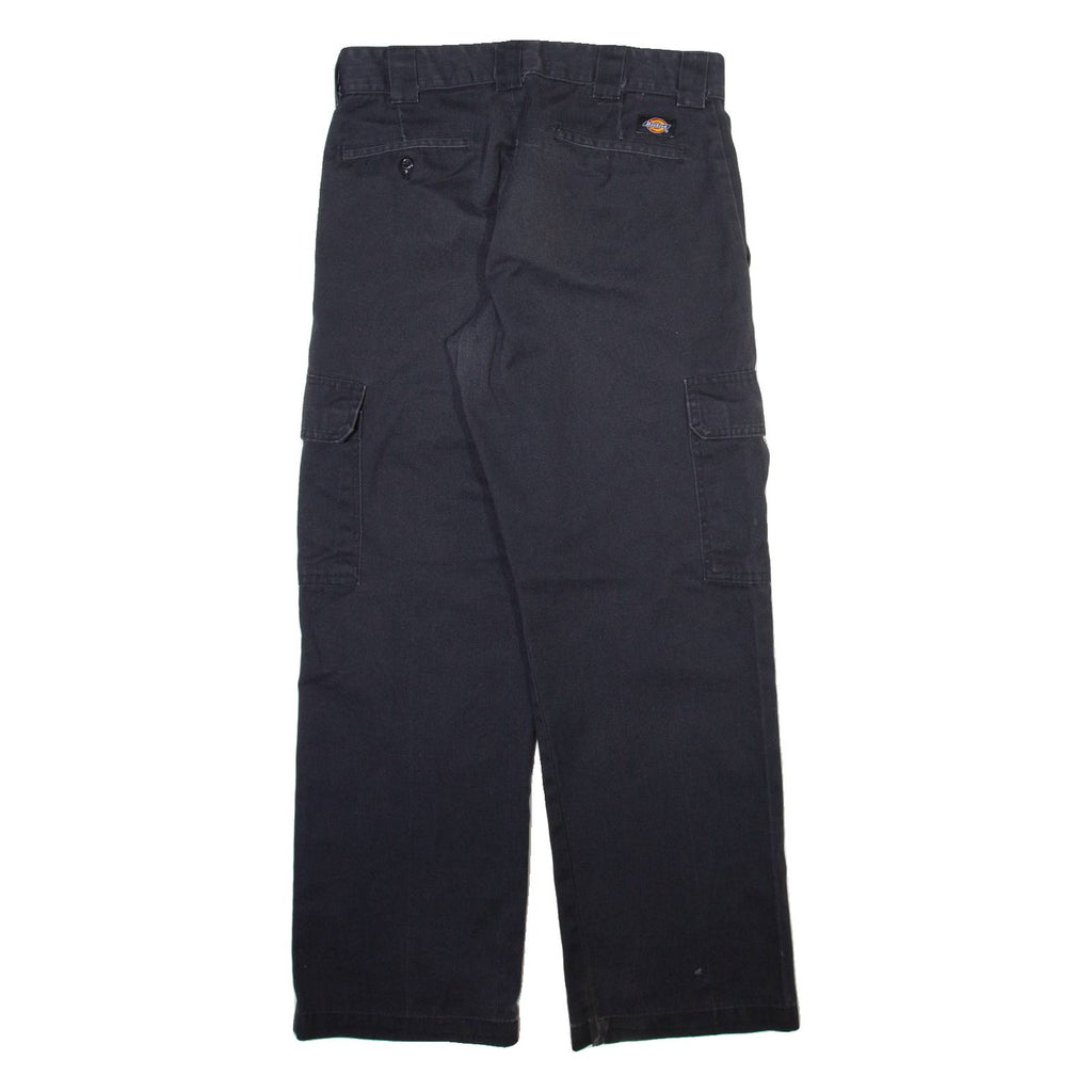 DICKIES Cargo Mens Trousers Black Relaxed Straight W32 L32