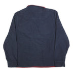 NAUTICA Mens Blue & Red Patterned Pullover Quarter Zip Jumper XL Polyester