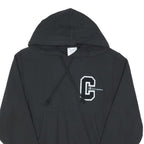 CHAMPION REVERSE WEAVE Womens Black Hoodie S Striped Ribbed Hem Pullover