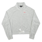 NIKE Womens Grey Lightweight Track Jacket XS Polyester Blend Zip Plain