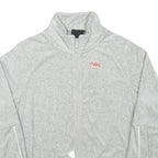 NIKE Womens Grey Lightweight Track Jacket XS Polyester Blend Zip Plain