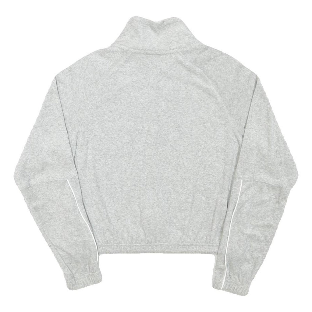 NIKE Womens Grey Lightweight Track Jacket XS Polyester Blend Zip Plain