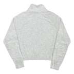 NIKE Womens Grey Lightweight Track Jacket XS Polyester Blend Zip Plain