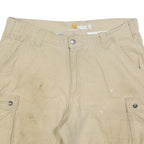 CARHARTT Mens Shorts Beige Cargo Casual Relaxed Fit L W36 Workwear Pocketed