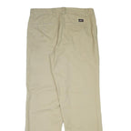 DICKIES Mens Cotton Blend Beige Regular Fit Straight Leg Trousers W32 L31