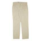 TOMMY HILFIGER Mens Cotton Blend Beige Slim Straight Trousers W32 L34 Casual
