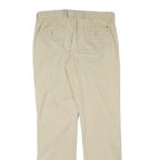 TOMMY HILFIGER Mens Cotton Blend Beige Slim Straight Trousers W32 L34 Casual
