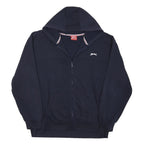 SLAZENGER Mens Navy Blue Zip Up Hoodie 2XL Cotton Blend Casual Top