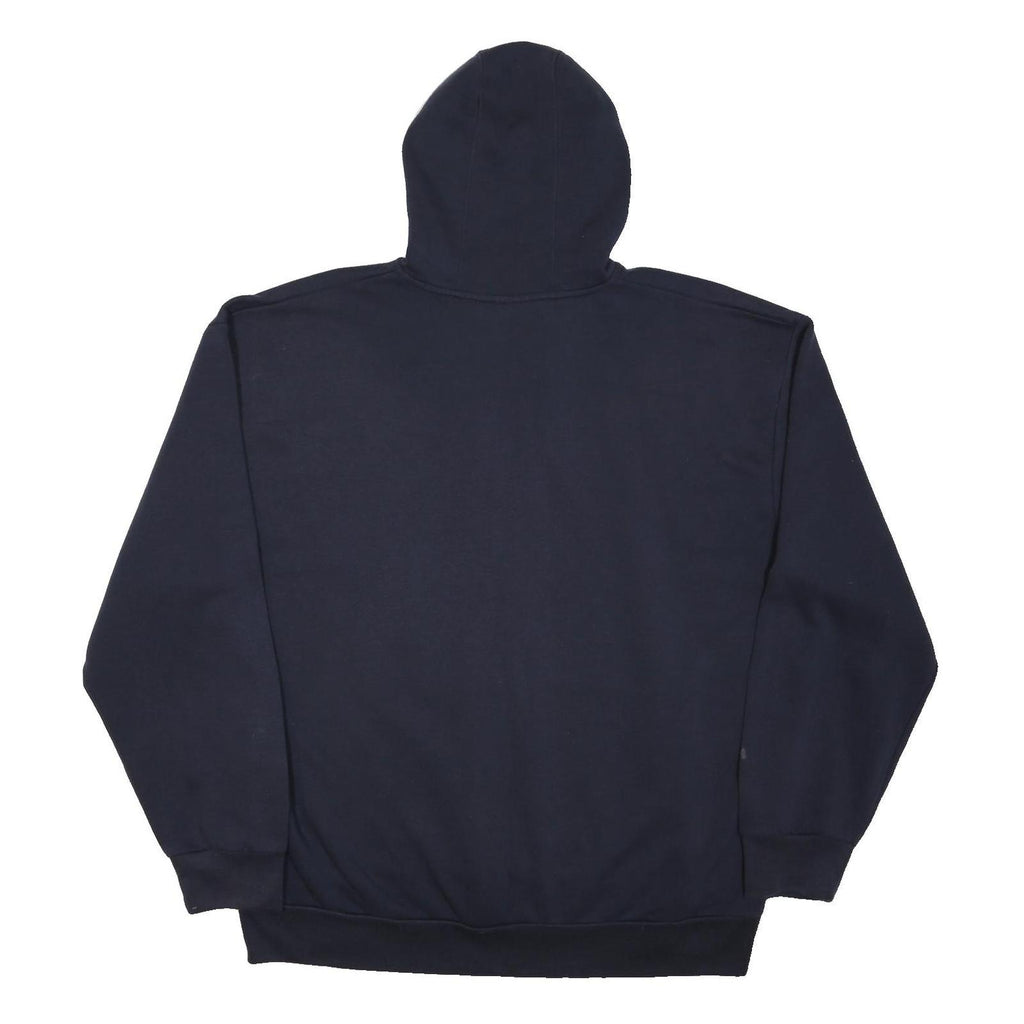 SLAZENGER Mens Navy Blue Zip Up Hoodie 2XL Cotton Blend Casual Top