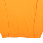 ATHLETIC WORKS Mens Orange Crew Neck M Cotton Blend Sweatshirt Pullover Casual