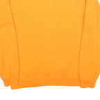 ATHLETIC WORKS Mens Orange Crew Neck M Cotton Blend Sweatshirt Pullover Casual