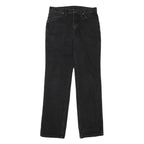 WRANGLER Mens Black Regular Denim Jeans W30 L32 Classic Zip Denim Pants
