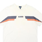 ELLESSE Mens White Navy & Orange Graphic T-Shirt L Short Sleeve Crew Neck Casual