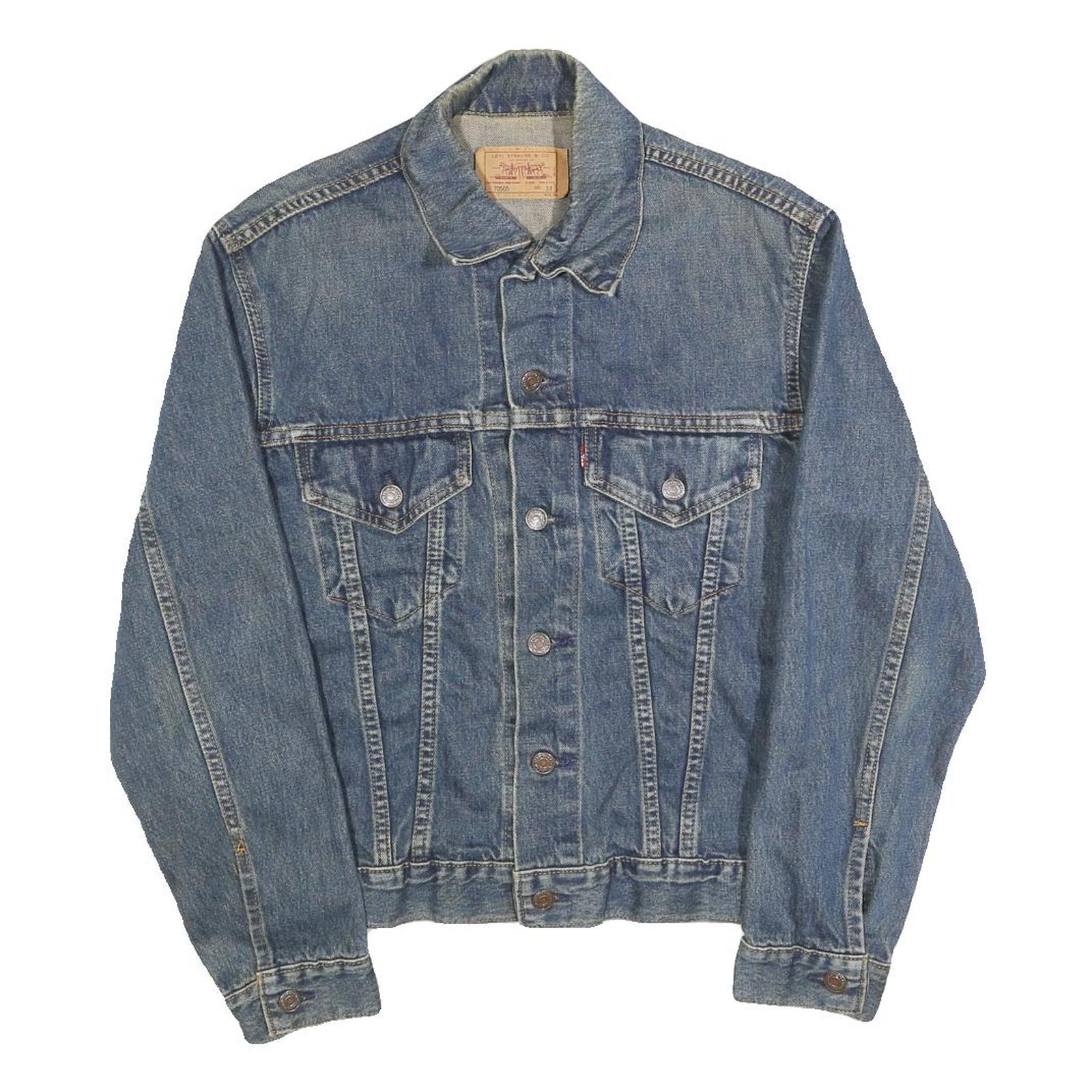 LEVI'S Womens Blue Denim Button Jacket S Cotton Classic Casual Lightweight
