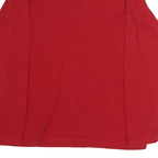 TOMMY HILFIGER Mens Red Plain Jumper V-Neck Basic Knit M Cotton Casual